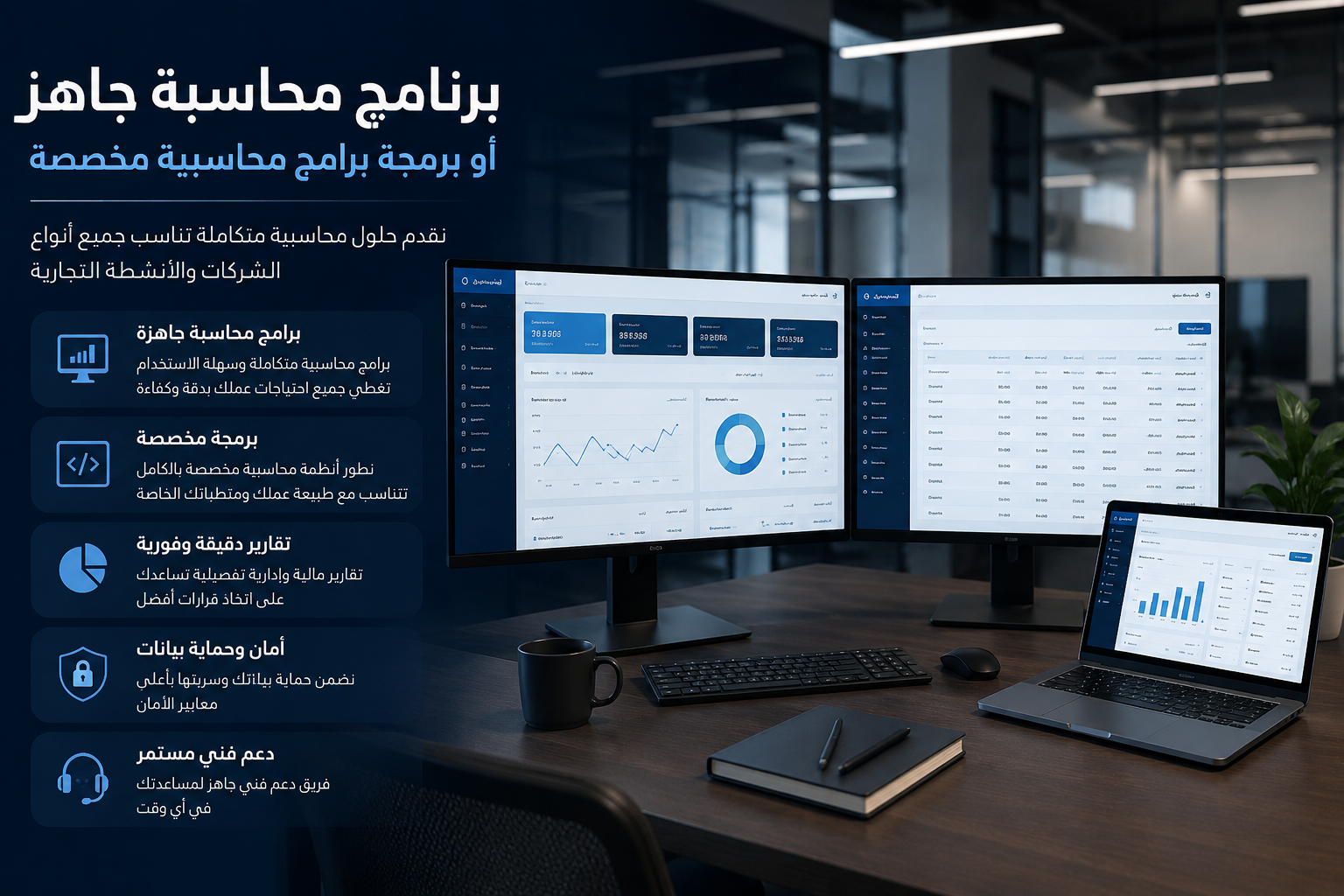 برنامج محاسبة جاهز أم مخصص؟ متى تحتاج إلى برمجة برامج محاسبية خاصة بشركتك